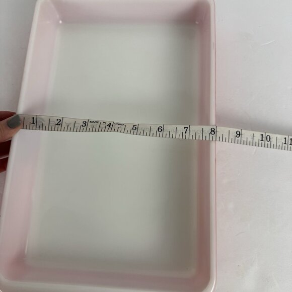 Pyrex Vintage Flamingo Pink 2 Qt. Casserole Dish 232 Baking Pan USA White MCM 50 - Picture 12 of 13